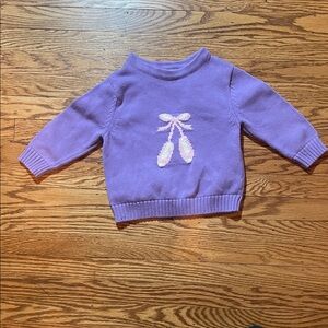 Little English Purple Sweater with Ballet Design